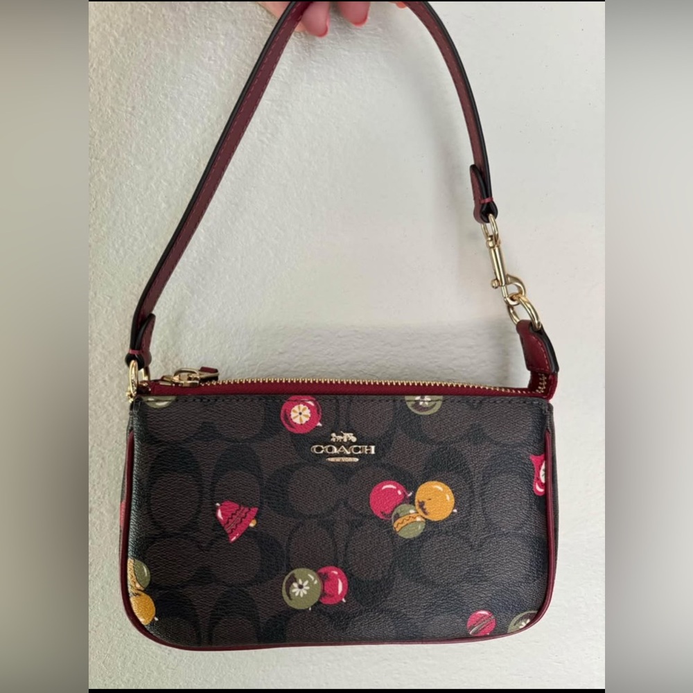 Coach Black and Red Purse with Gold Hardware NWT